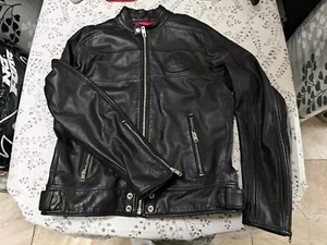 Diesel Authentic & Genuine Cowhide Leather Biker Jacket UK Size XL - Picture 1 of 7
