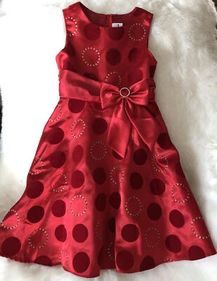 Faixa de arco feminina edições raras cetim vermelho veludo ouro glitter tamanho 6 em excelente estado usado sem mangas - Imagem 1 de 4