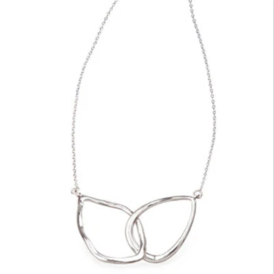 Chloe + Isabel Interlocking Double Oval Teardrop Necklace N048 Silver Plated - Image 1 of 2