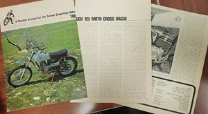 1971 Puch 125 Moto Cross Racer 4p Print Test Ad - Imagen 1 de 1