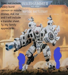 Tau Empire Riptide Battlesuit NO Drones or Burst Cannon T'au Warhammer 40K - Picture 1 of 3