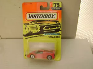 1996 MATCHBOX SUPERFAST #75 RED FERRARI F50 NEW ON CARD - Picture 1 of 6