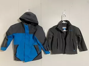 Columbia Boys Jacket XXS 4/5 Fleece 3 In 1 Blue Gray - Picture 1 of 10