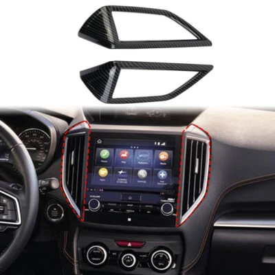Tablero de fibra de carbono estilo tablero ventilación de aire medio cubierta embellecedores para Subaru Crosstrek XV Foto 1 de 4