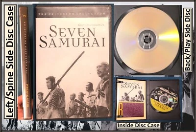 1998 Criterion Collection Seven Samurai DVD 2 First Printing W Insert & Ori Case - Image 1 of 4