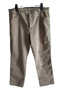 Wrangler Mens Texas Stretch Straight Jeans W38 L32 Khaki Brown Zip Fly Denim - Picture 1 of 10