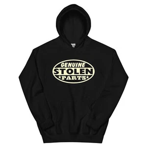 GENUINE STOLEN PARTS HOODIE SWEATSHIRT HOT ROD GASSER MUSCLE CAR RAT ROD - Picture 1 of 13