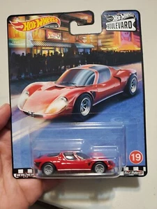 2020 Hot Wheels Premium Boulevard 69 Alfa Romeo 33 Stradale #19 rot Real Riders  - Bild 1 von 6