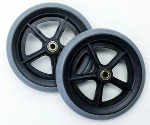 Piezas para silla de ruedas 8"" rueda trasera delantera 7/16"" tracción Invacare C81BG-716 2 piezas NUEVO - Imagen 1 de 2