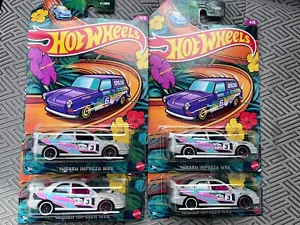 2024 Hot Wheels Spring Easter Subaru Impreza WRX #4/5 - Lot of 4 - Super Deal - Picture 1 of 1