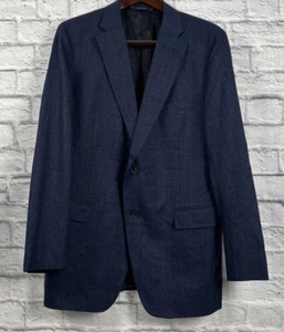 Paul Stuart X Caruso Men's Wool Blue Sport Coat Jacket 42 Long Made in Italy - Picture 1 of 7
