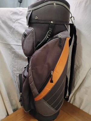 Bolsa de golf Powerbilt 11 vías de colección, negra y naranja Foto 1 de 4