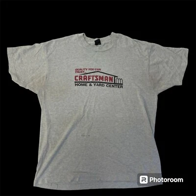 Vtg 80’s Best HEATHER Gray CRAFTSMAN Home & Yard 50/50 WORK T Shirt USA XL - Image 1 of 4