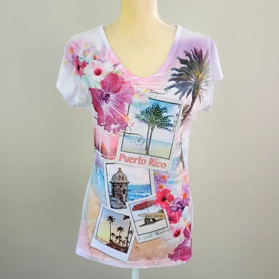 Camiseta SWEET GISELE Talla Grande Inspirada en Puerto Rico Gráfica Cuello en V Nueva con Etiquetas Foto 1 de 4