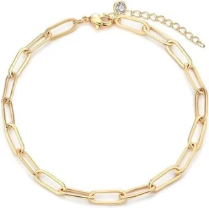 Dainty Gold Chain Bracelet - Simple, Cute, and 14K Gold Plated Jewelry for Women - Picture 1 of 4