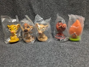 Set Of 4 VTG Kelloggs Disney Mini Bobblehead Lion King & one Chicken Little - Picture 1 of 1