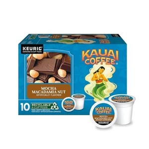 Kauai Coffee MOCHA MACADAMIA NUT Hawaiian 10 Count K-Cup Pods Keurig *BB 1/2026* - Picture 1 of 4
