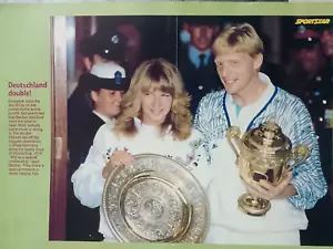 PÓSTER INDIA THE SPORTSTAR: BORIS BECKER-STEFFI GRAPH COPA MUNDIAL TENIS - Imagen 1 de 3