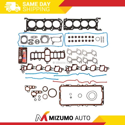 Juego completo de juntas aptas para Ford F150 E150 Econoline 2000 4.6 SOHC ROMEO Vin con silicona Foto 1 de 4