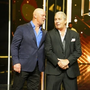 STEVE AUSTIN & BRET HART 8x10 COLOR PHOTO ECW WWE ROH AEW NXT - Picture 1 of 1