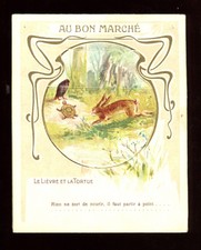 "Au Bon Marche" Mechanical Trade Card - Turtle and Hair