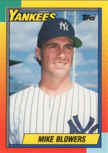Mike Blowers 1990 Topps Traded Baseball card #9T New York Yankees
