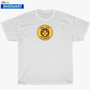 Nueva Camisa Bel-Air Academy Logo Negro/Azul Marino/Blanco/Gris Camiseta Para Hombre S-5XL - Imagen 1 de 8