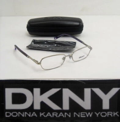 Gafas DKNY listas para Rx DY5632 marco de metal plateado con brazos de caparazón de tortuga Foto 1 de 4