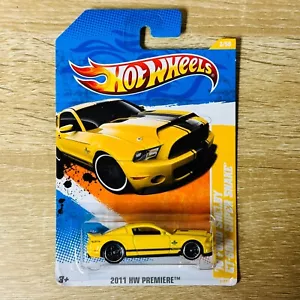 10 Ford Shelby Mustang GT500 Super Snake Yellow 2011 HW Premiere 3/50 Long Card - Picture 1 of 1
