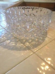 Crystal 8 Inch Crystal Bowl.  Heavy - Picture 1 of 2