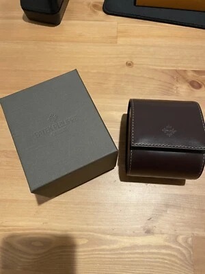 New Authentic Patek Philippe Leather Travel Pouch Case Watch Roll Brown - Image 1 of 4