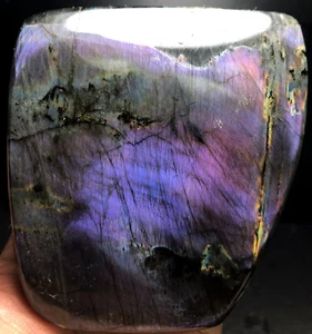 812g AAA+++Madagascar Purple Labradorite natural crystal polishing stone  X120 - Picture 1 of 10