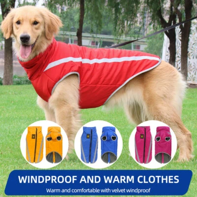 Waterproof winter dog warmer coat Vest jacket dog warm clothes padded Large dogs - Image 1 of 4