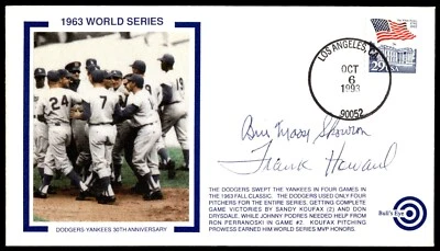 Frank Howard & Bill Skowron Signed FDC Cover AUTOS '63 WS Cachet LA Dodgers MLB! - Image 1 of 2