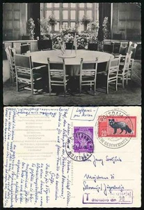 YUGOSLAVIA POSTAGE DUE 1963 on PPC from E.GERMANY SPECIAL PMK CONFERENCE POTSDAM - Picture 1 of 1
