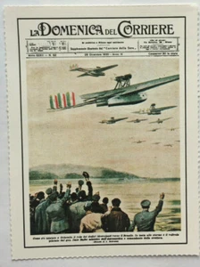 Mini Locandina La Domenica del Corriere Aviazione Balbo oltre l'Atlantico - Picture 1 of 2