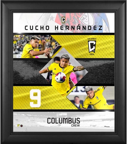 Cucho Hernandez Columbus Crew Framed 15'' x 17'' Stitched Stars Collage Cover
