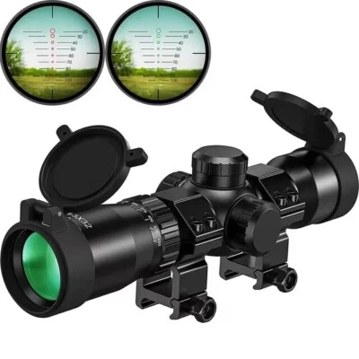 1.5-5x32 Crossbow Ballistic Reticle Illuminated Red Green Optic Rifle Scope - Image 1 of 4