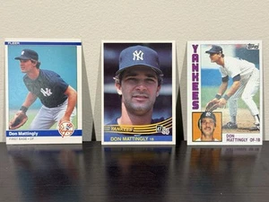 1984 Don Mattingly Rookies Donruss #248, Fleer #131, Topps #8 Near Mint - Picture 1 of 10