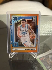 Donruss Optic #294 KJ Simpson Jr. 2024-25 Clasificado Rookie Orange Holo Prizm 130/175 - Imagen 1 de 2