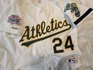 RICKEY HENDERSON 1989 OAKLAND A'S WORLD SERIES HOME AUTHENTIC JERSEY SIZE 40 - Picture 1 of 12