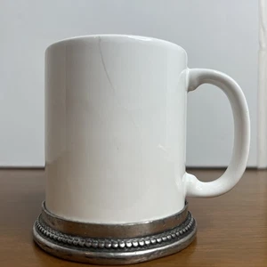 Arte Italica Coffee Mugs Tuscan Italy Pewter Porcelain Mug - Picture 1 of 24