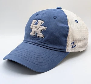 University Of Kentucky UK Wildcats Cap Hat Zephyr Mesh Back Snapback Blue White - Picture 1 of 5