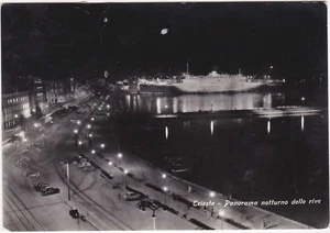 TRIESTE - PANORAMA NOTTURNO DELLE RIVE - VIAGG. 1956 -89902- - Picture 1 of 1