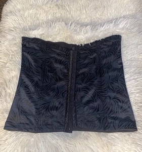 Black Corset Waist Trainer Shaper Body Shapewear Underbust Cincher Tummy Belt - Picture 1 of 5