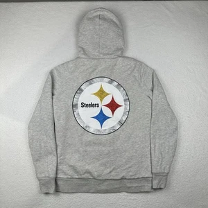 Victoria's Secret Love Pink NFL Pittsburgh Steelers Kapuzenpullover mit Fellfutter Glitzer Reißverschluss - Bild 1 von 10