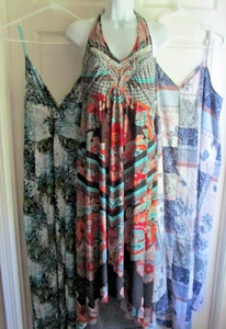 L LOT 3 Dress LONG MAXI ISLAND RESORT DRESSES TROPICAL BOHO ONE WORLD LIVE & LET - Picture 1 of 17