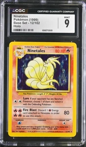 CGC 9 MINT Ninetales Base 12/102 Holo 1999 Pokemon Card psa - Picture 1 of 2
