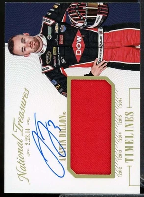 Austin Dillon Card 2016 Panini National Treasures Timelines Signatures Gold #2  - Image 1 of 2