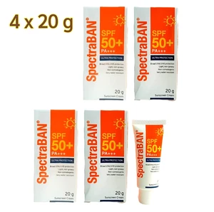 【US DDP】Pack of 4 – SpectraBAN SPF 50+ PA+++ Sunscreen 20 g – Broad Spectrum - Picture 1 of 8